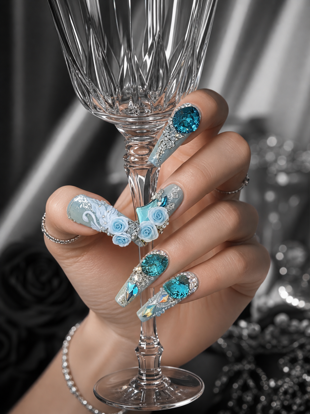 Azure Swan Serenade | LUMlix Haute Nail