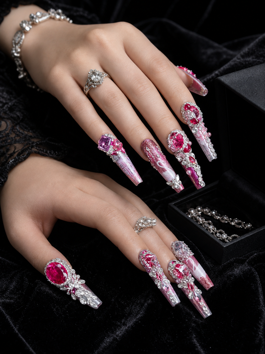 Crimson Swan's Royal Ballad | LUMlix Haute Nail