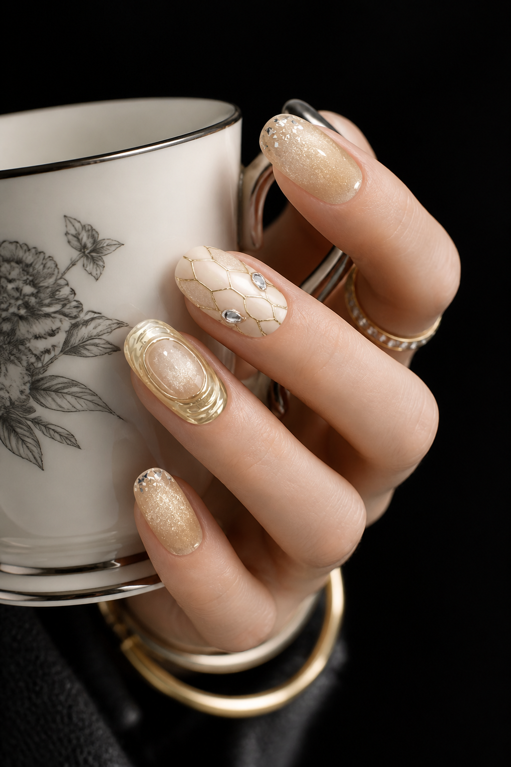 Gilded Serpent’s Whisper | LUMlix Haute Nail