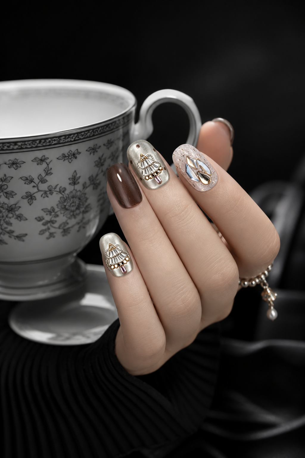 Gilded Noel Reverie | LUMlix Haute Nail