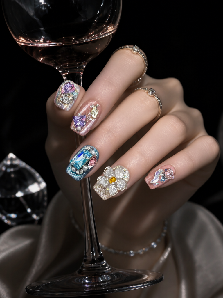 Fairy Gem Floral Garden | LUMlix Haute Nail