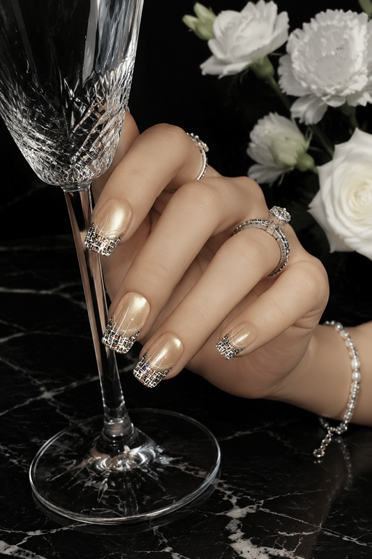 Golden Hour Mosaic | LUMlix Haute Nail