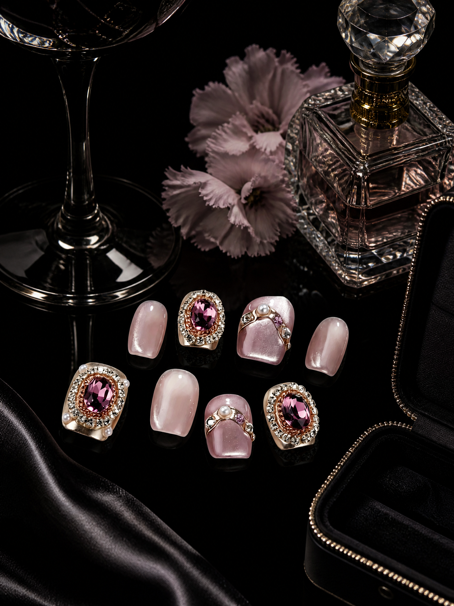 Aphrodite's Rosé Reverie | LUMlix Haute Nail