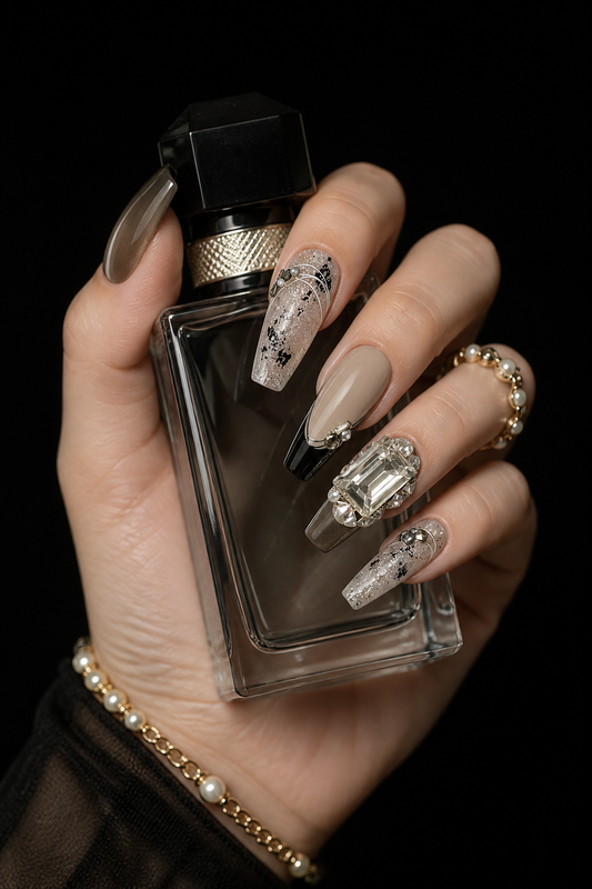 Obsidian & Pearl Nocturne | LUMlix Haute Nail
