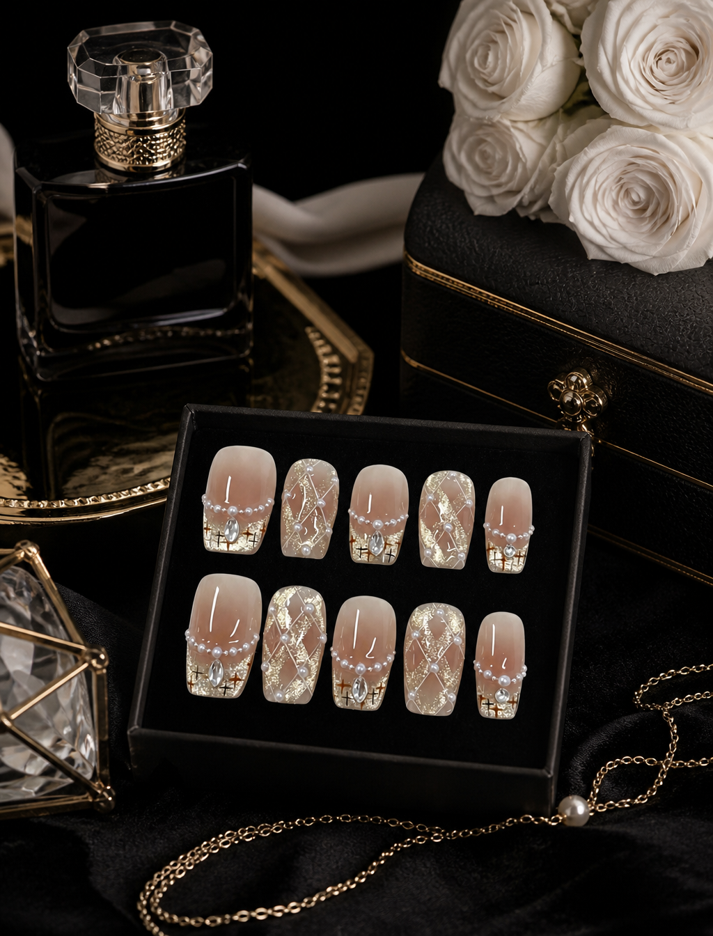 Gilded Tulle Duchess | LUMlix Haute Nail