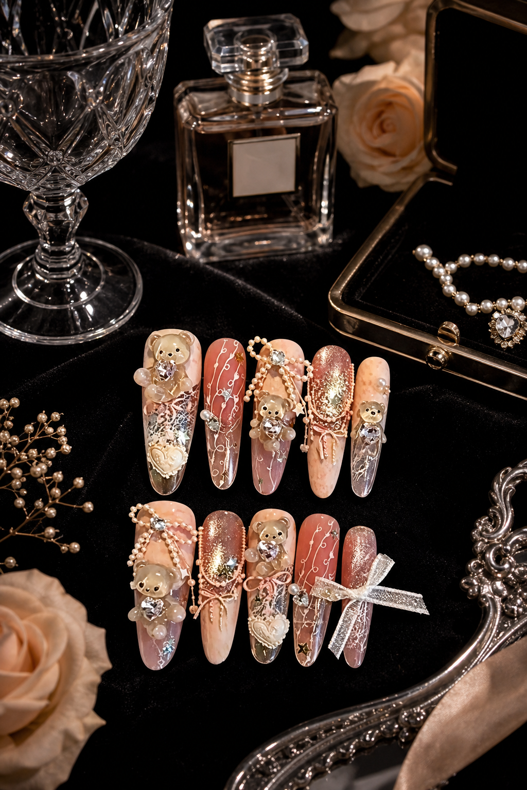 Whimsical Amber Bear | LUMlix Haute Nail