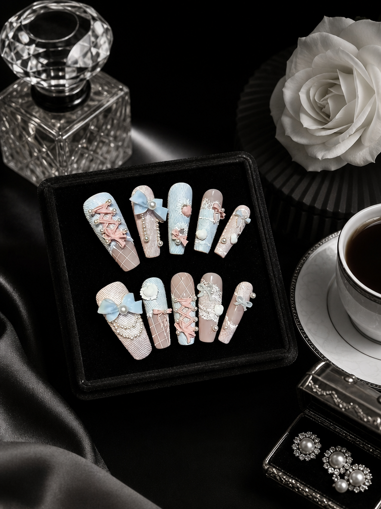 Balletcore Lace Corsetry | LUMlix Haute Nail