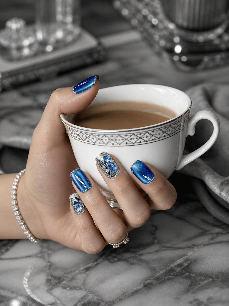 Azure Nebula Cascade | LUMlix Haute Nail