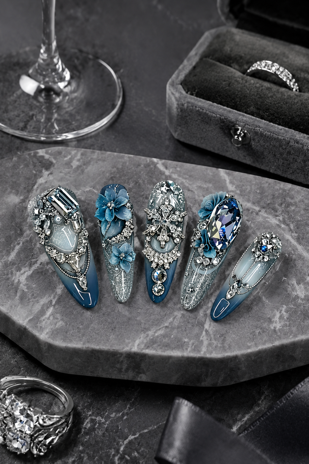 Sapphire Nocturne | LUMlix Haute Nail