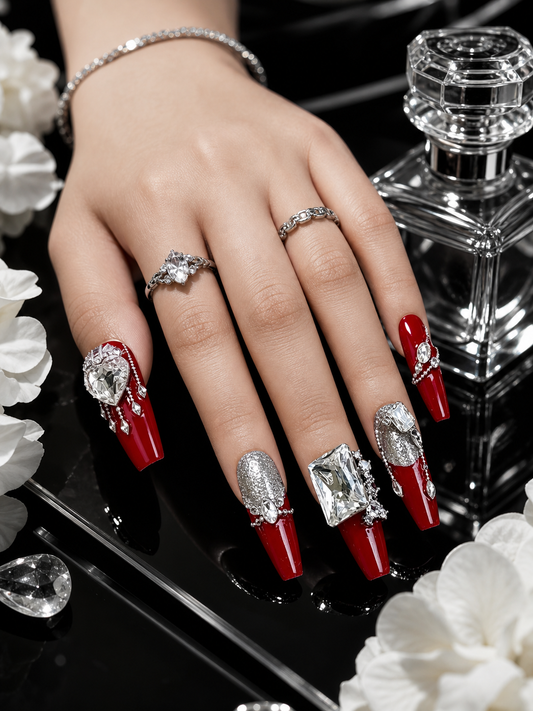 Crimson Sovereign's Oath | LUMlix Haute Nail