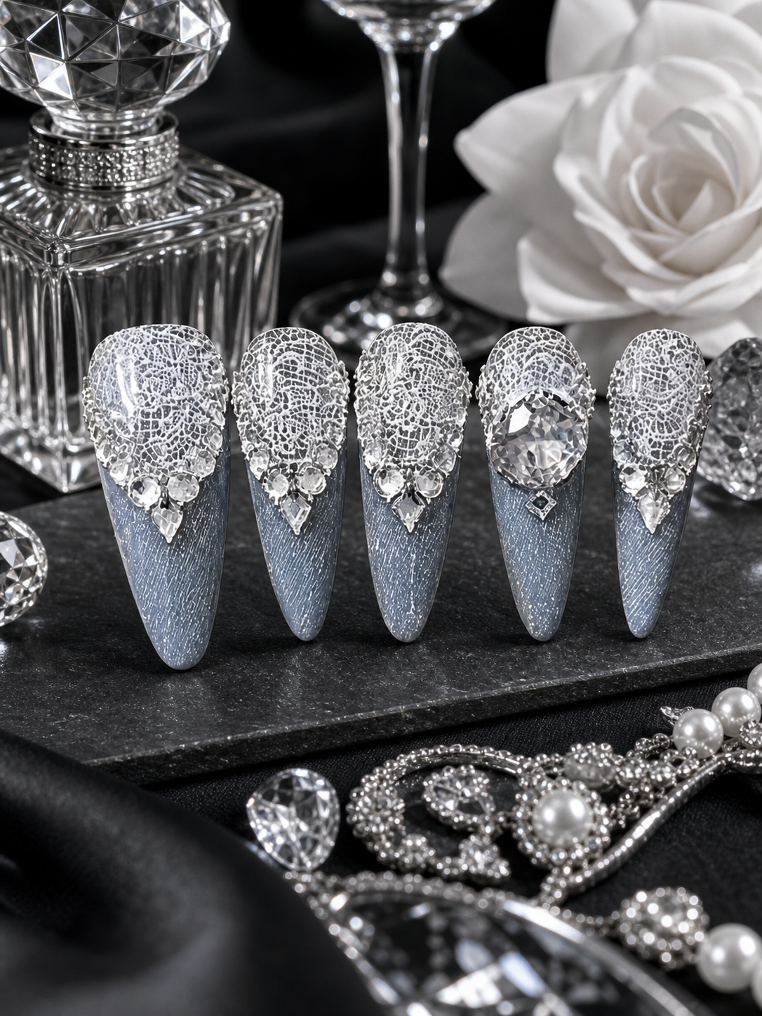 Celestial Lace Nocturne | LUMlix Haute Nail