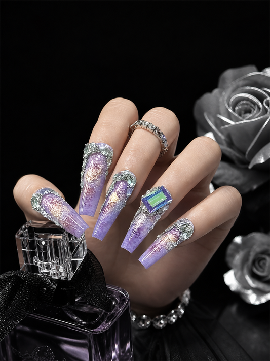Amethyst Nebula Cascade | LUMlix Haute Nail