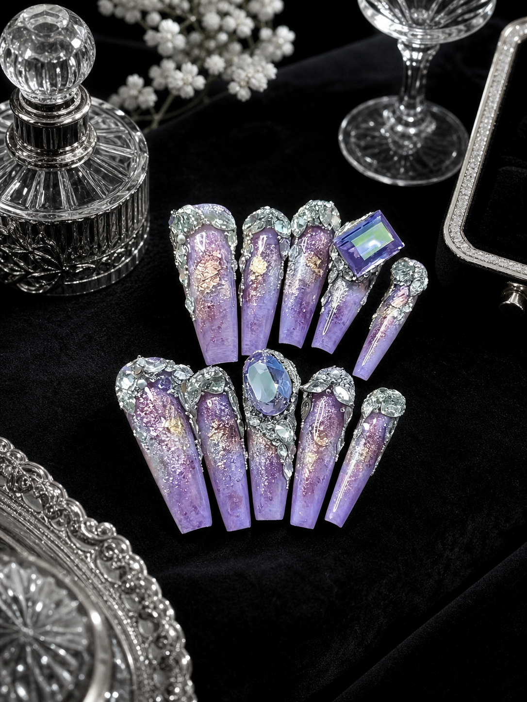 Amethyst Nebula Cascade | LUMlix Haute Nail