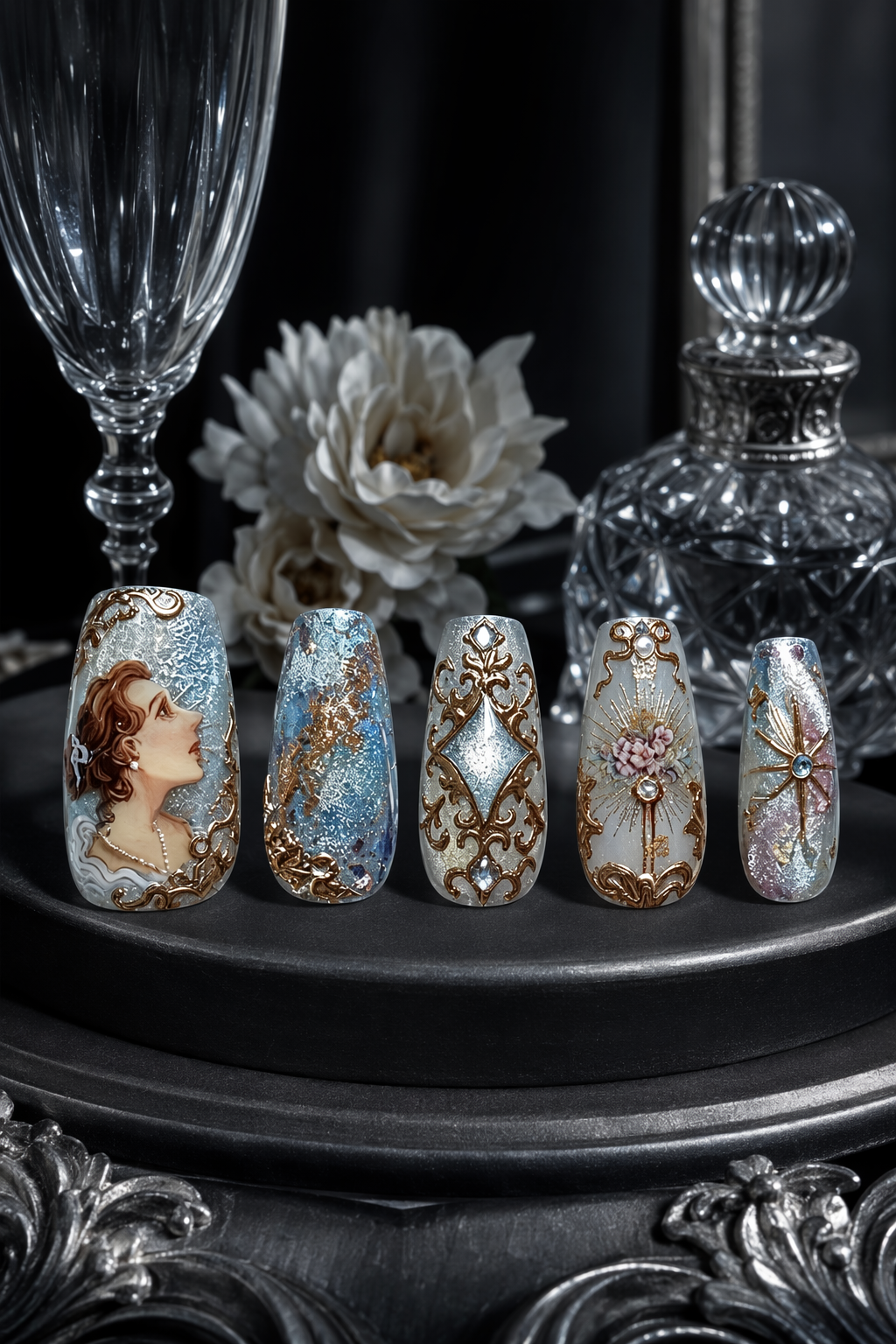 Celestial Gilded Reverie | LUMlix Haute Nail