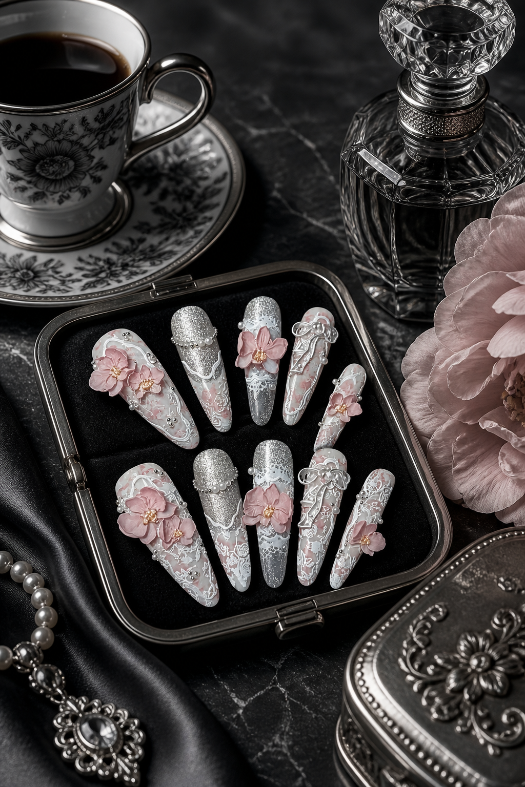 Blush Lace Reverie | LUMlix Haute Nail