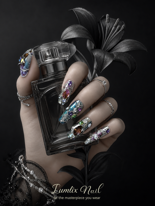 Prismatic Abyss & Gilded Vines | LUMlix Haute Nail