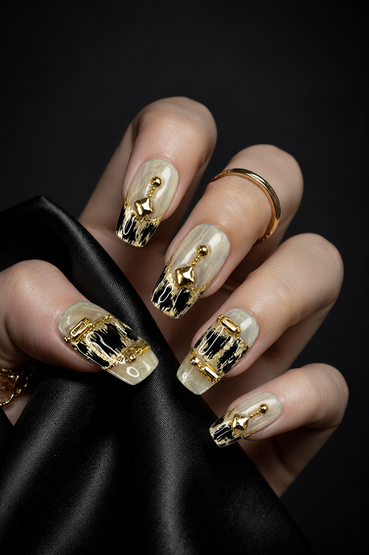 Celestial Gold Eclipse | LUMlix Haute Nail