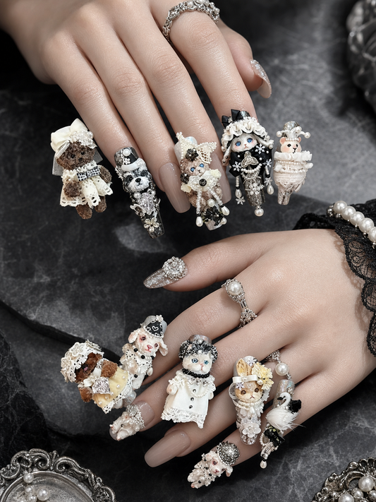 Porcelain Menagerie's Royal Ball | LUMlix Haute Nail