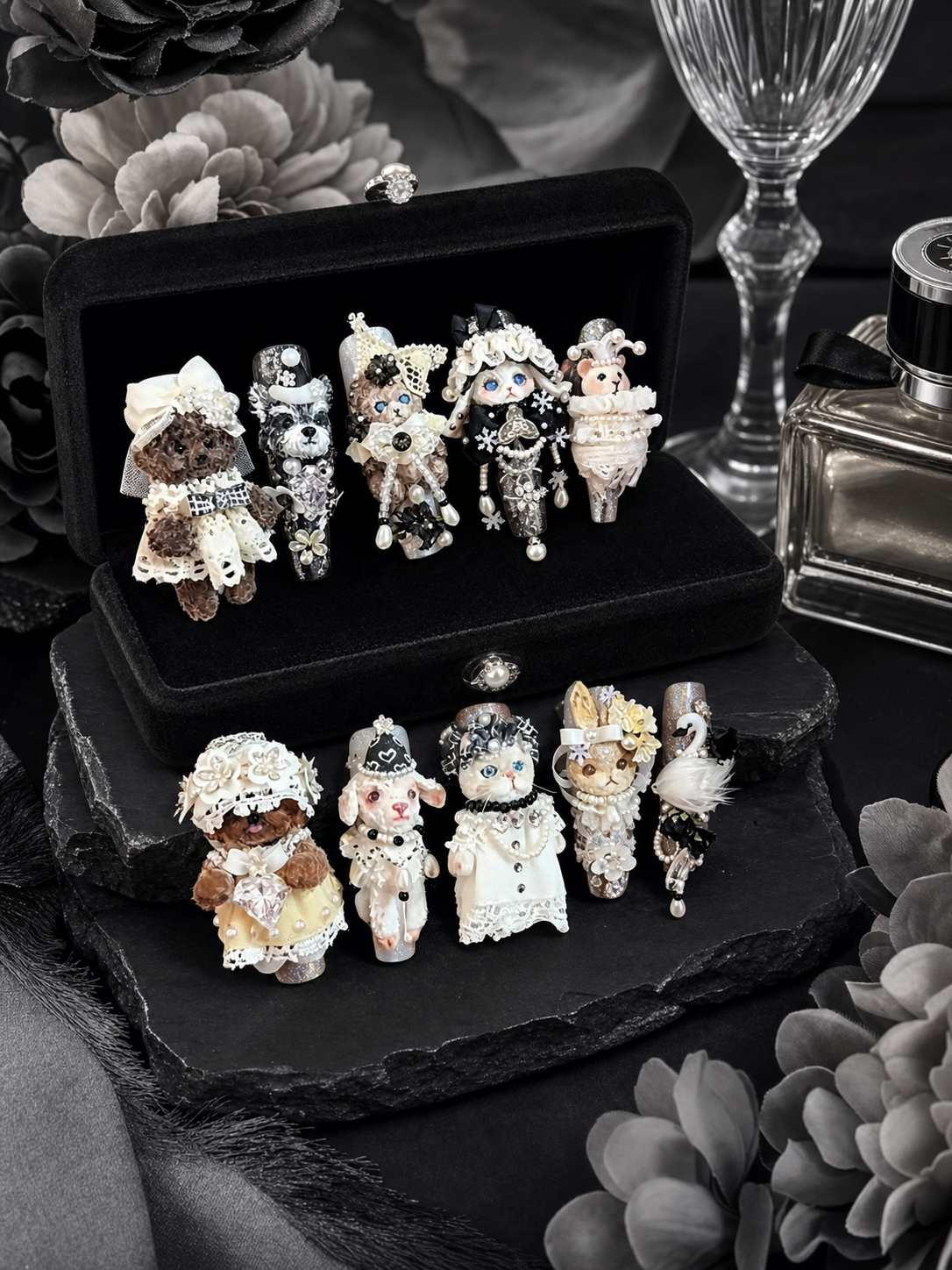 Porcelain Menagerie's Royal Ball | LUMlix Haute Nail