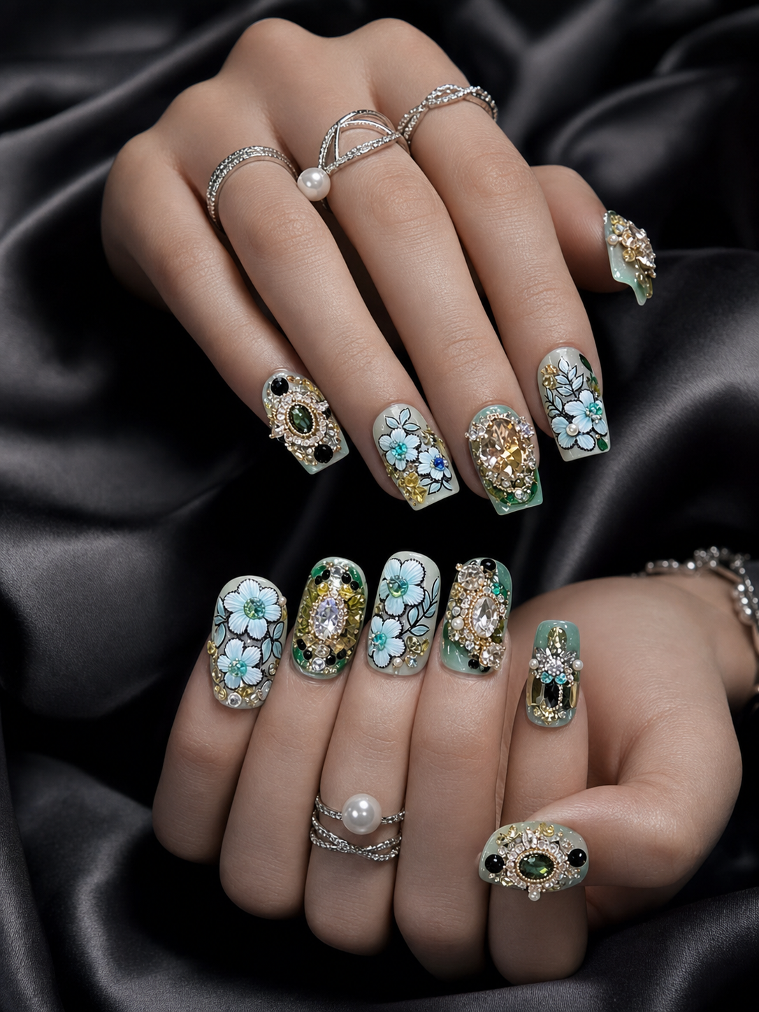 Jade & Sapphire Reverie | LUMlix Haute Nail