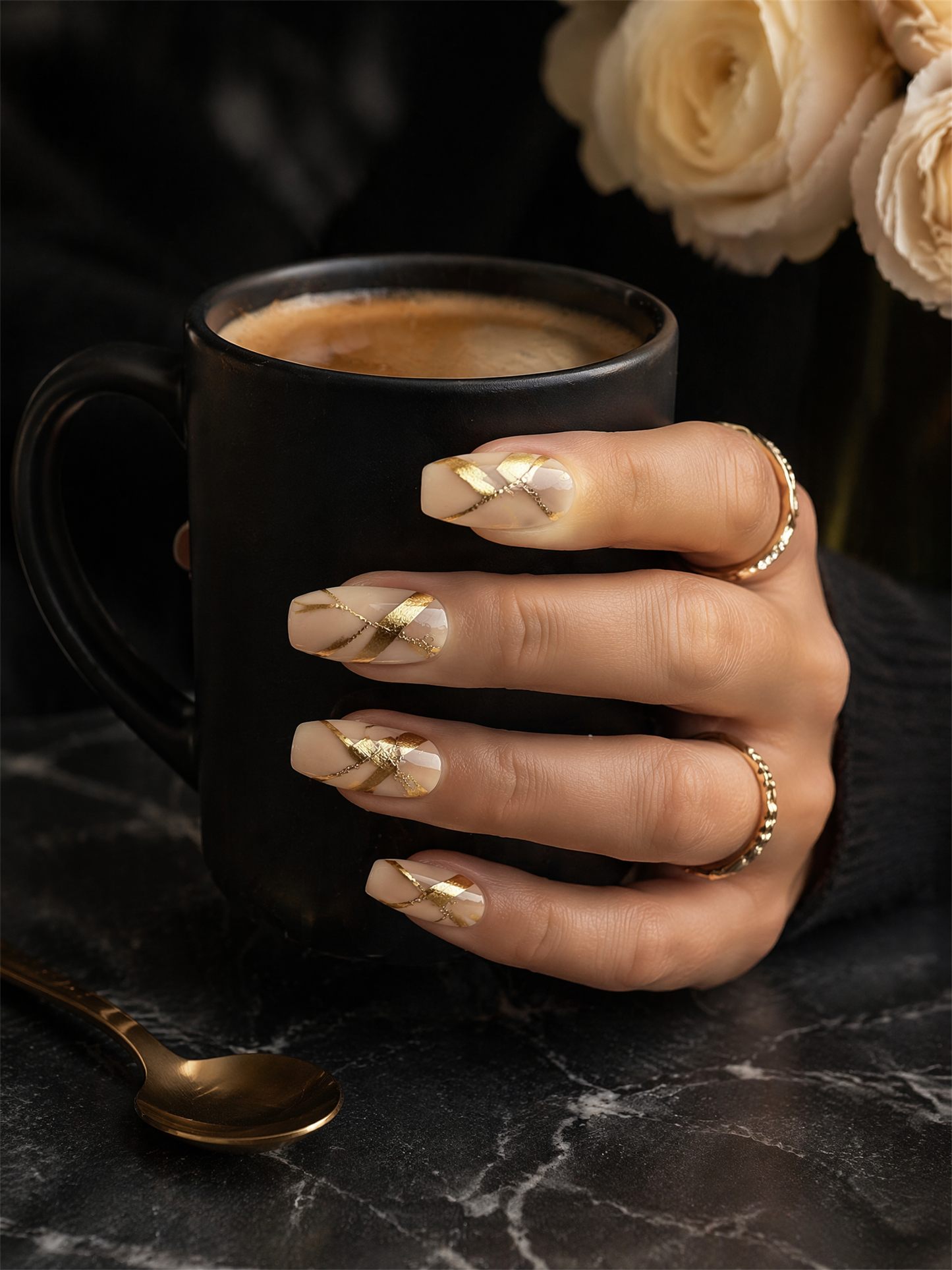 Gilded Geometry | LUMlix Haute Nail