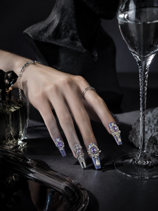 Violet Stardust Sovereign | LUMlix Haute Nail