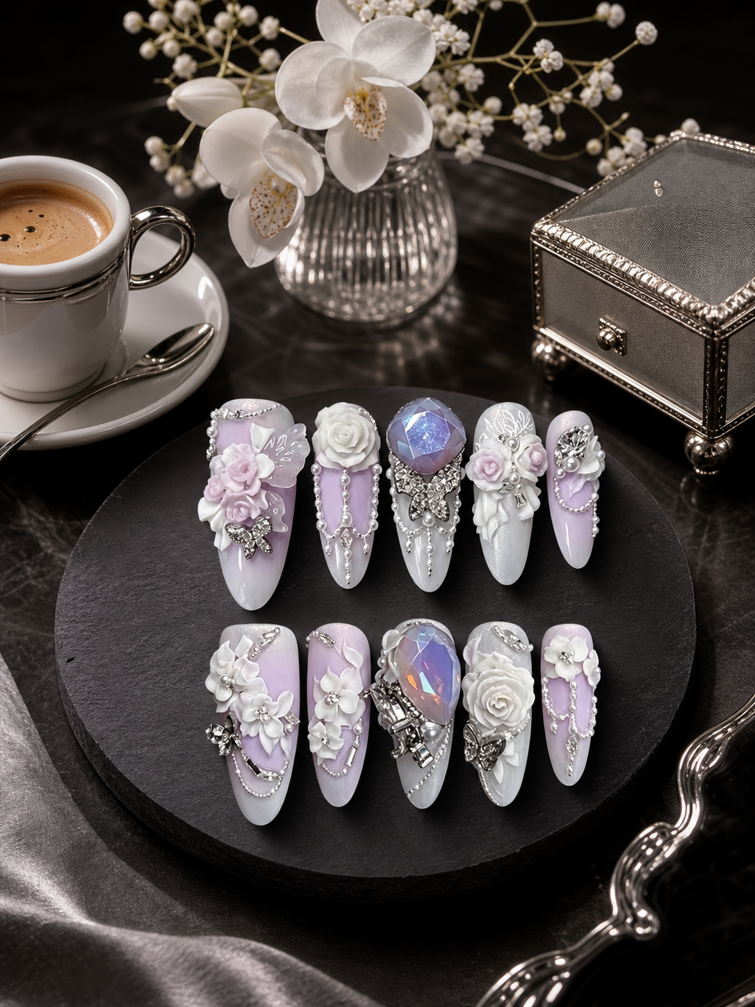 Lilac Opulence Cascade | LUMlix Haute Nail