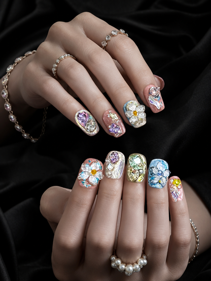 Fairy Gem Floral Garden | LUMlix Haute Nail