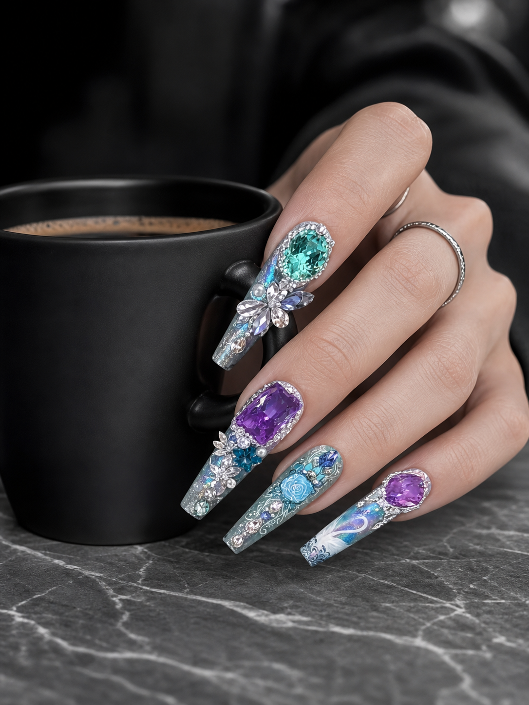 Aurora's Celestial Reverie | LUMlix Haute Nail