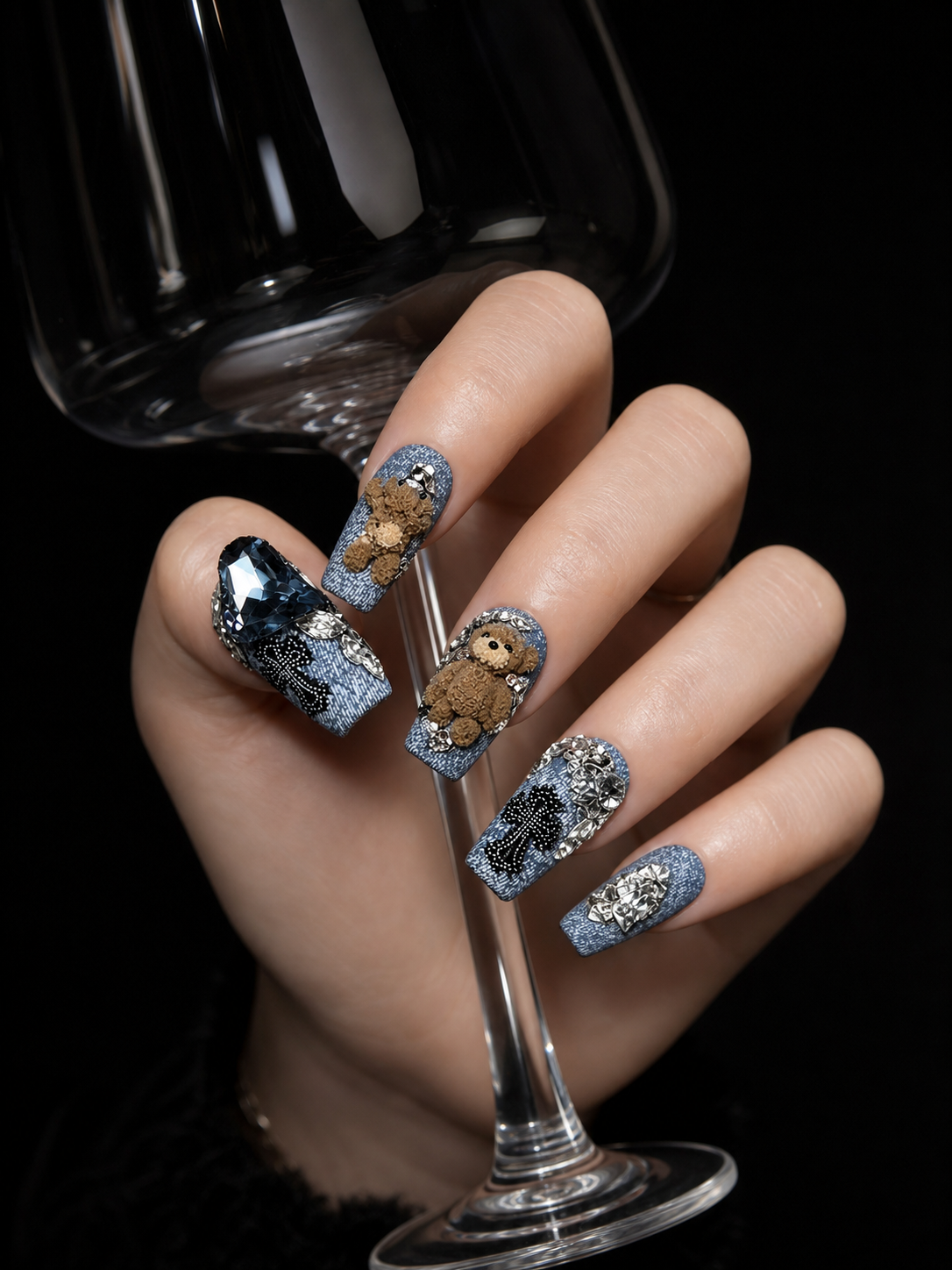 Denim Bear Royalty | LUMlix Haute Nail