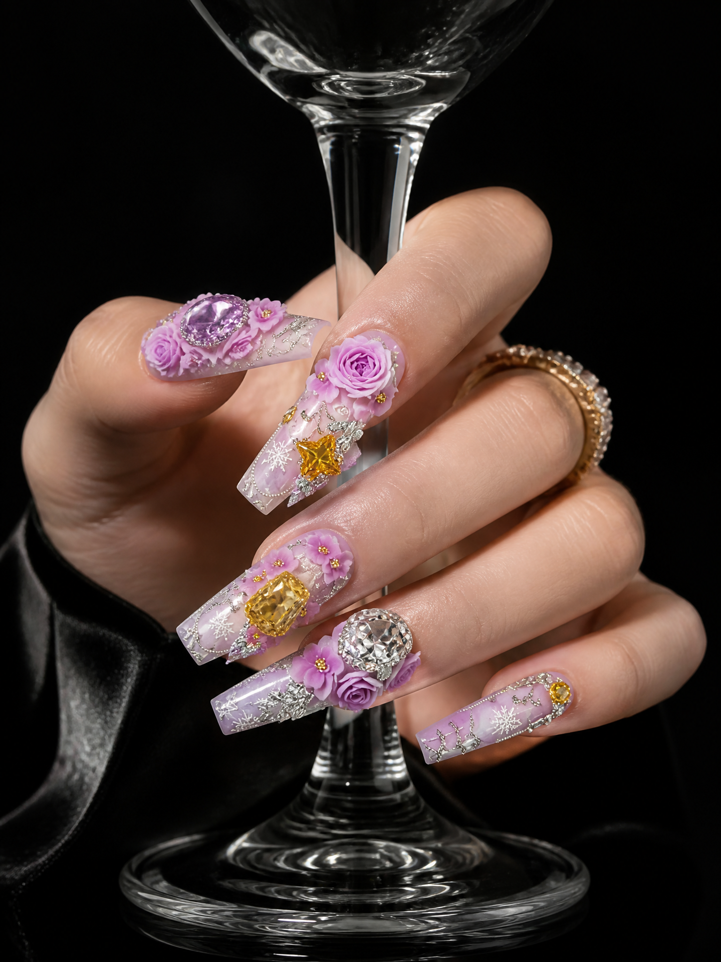 Freya's Gilded Frost | LUMlix Haute Nail