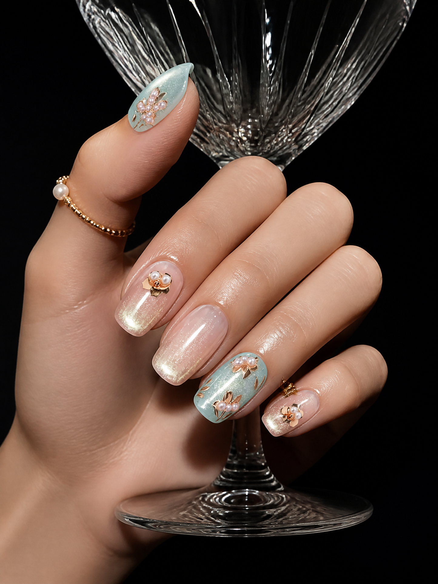 Aurora's Verdant Whisper | LUMlix Haute Nail