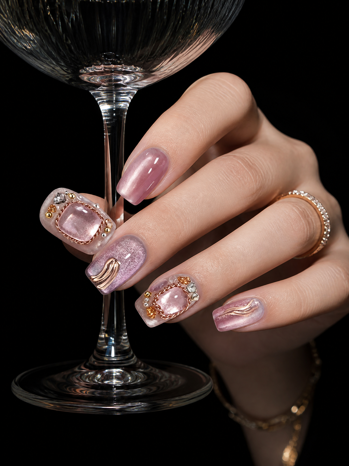 Aphrodite's Roseate Embrace | LUMlix Haute Nail