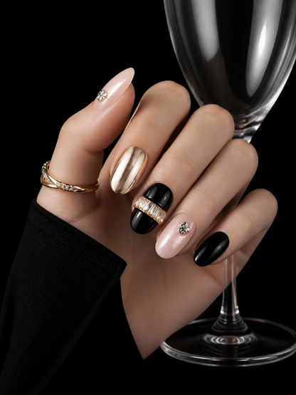 Nyx's Obsidian & Rose | LUMlix Haute Nail
