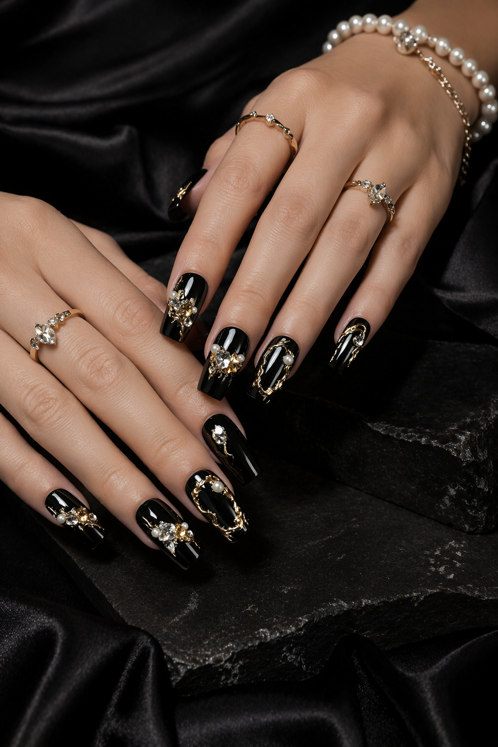 Midnight Gold Dynasty | LUMlix Haute Nail