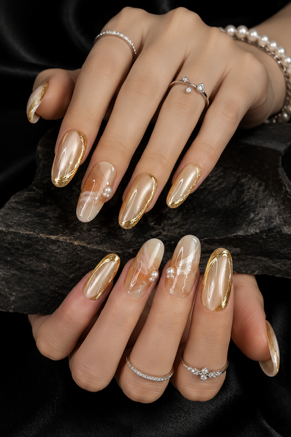 Aurora Gilded Pearl | LUMlix Haute Nail