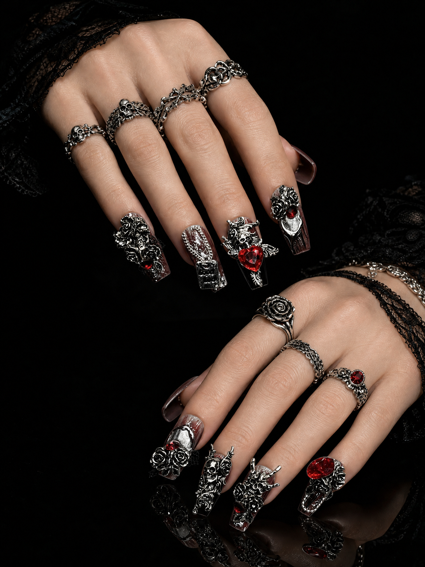 Nocturne Rouge Éternelle | LUMlix Haute Nail