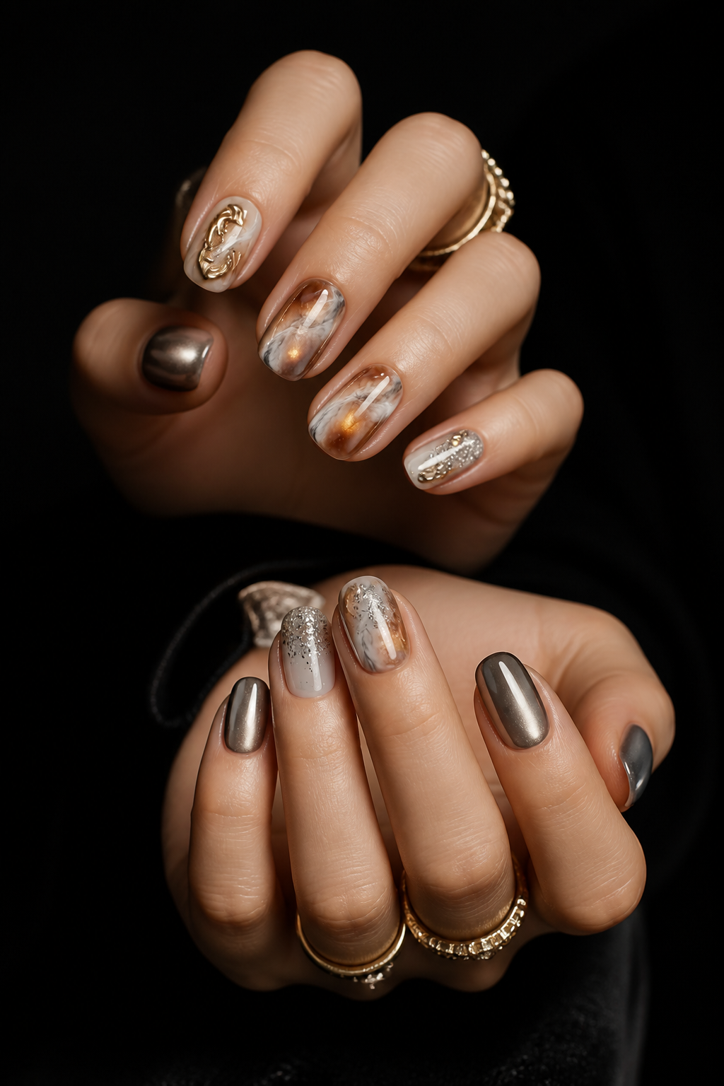 Gaia’s Molten Veins | LUMlix Haute Nail