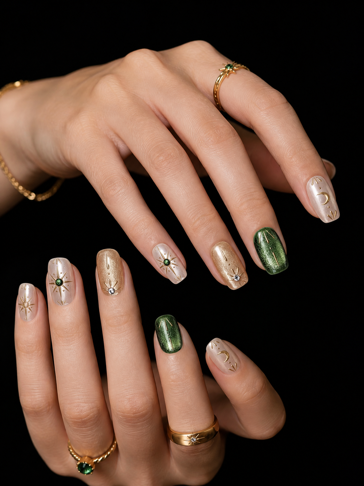 Helios’ Emerald Solstice | LUMlix Haute Nail