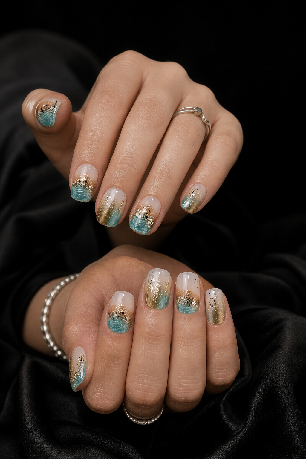 Tidal Gilded Muse | LUMlix Haute Nail