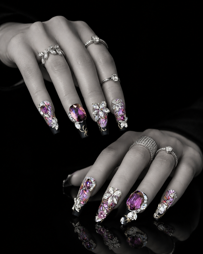 Persephone's Amethyst Garden | LUMlix Haute Nail