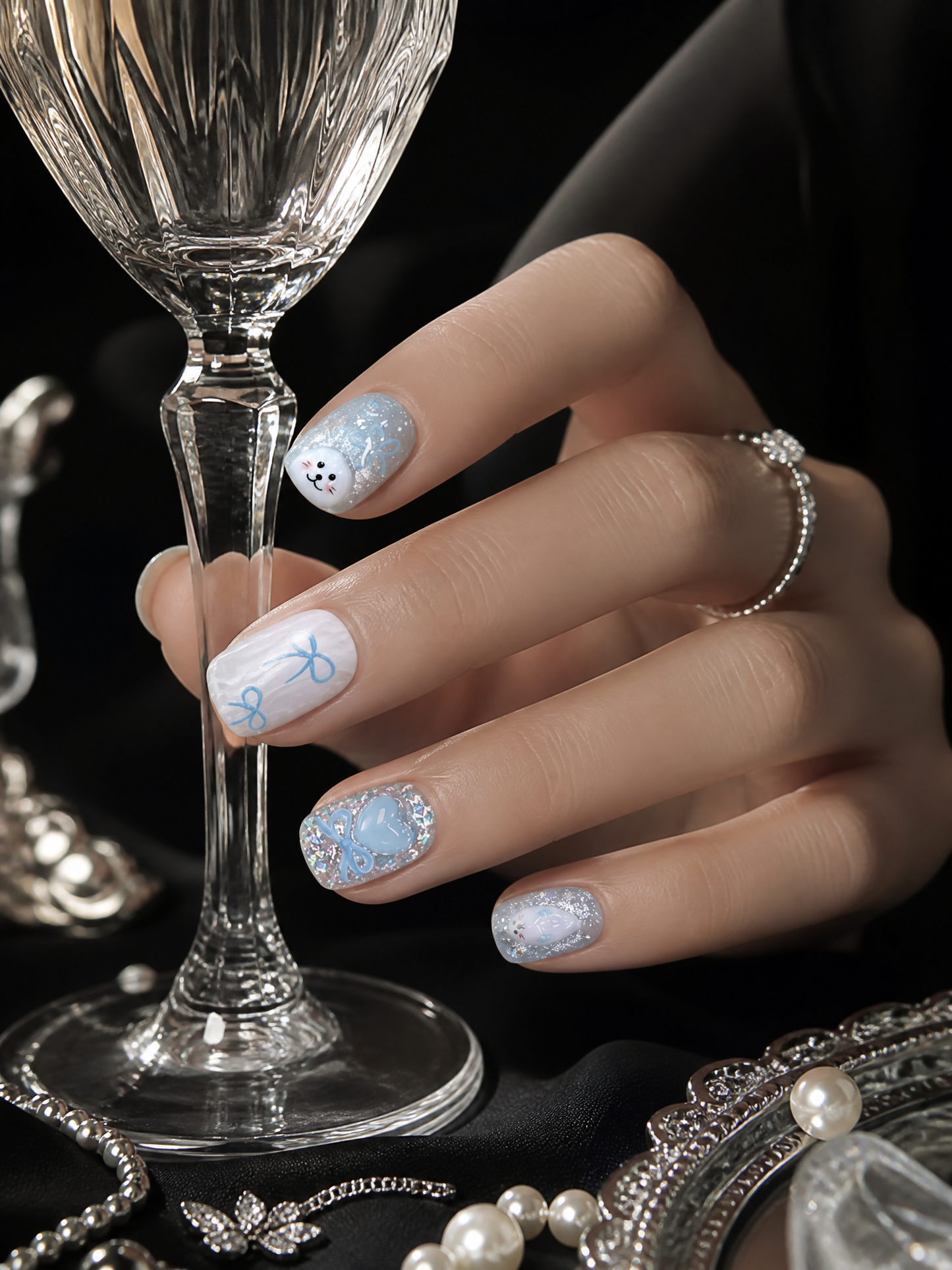 Selkie's Azure Reverie | LUMlix Haute Nail