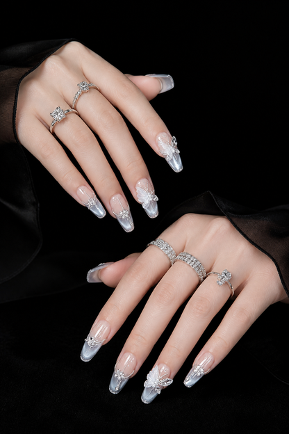 Aurora's Frozen Whisper | LUMlix Haute Nail