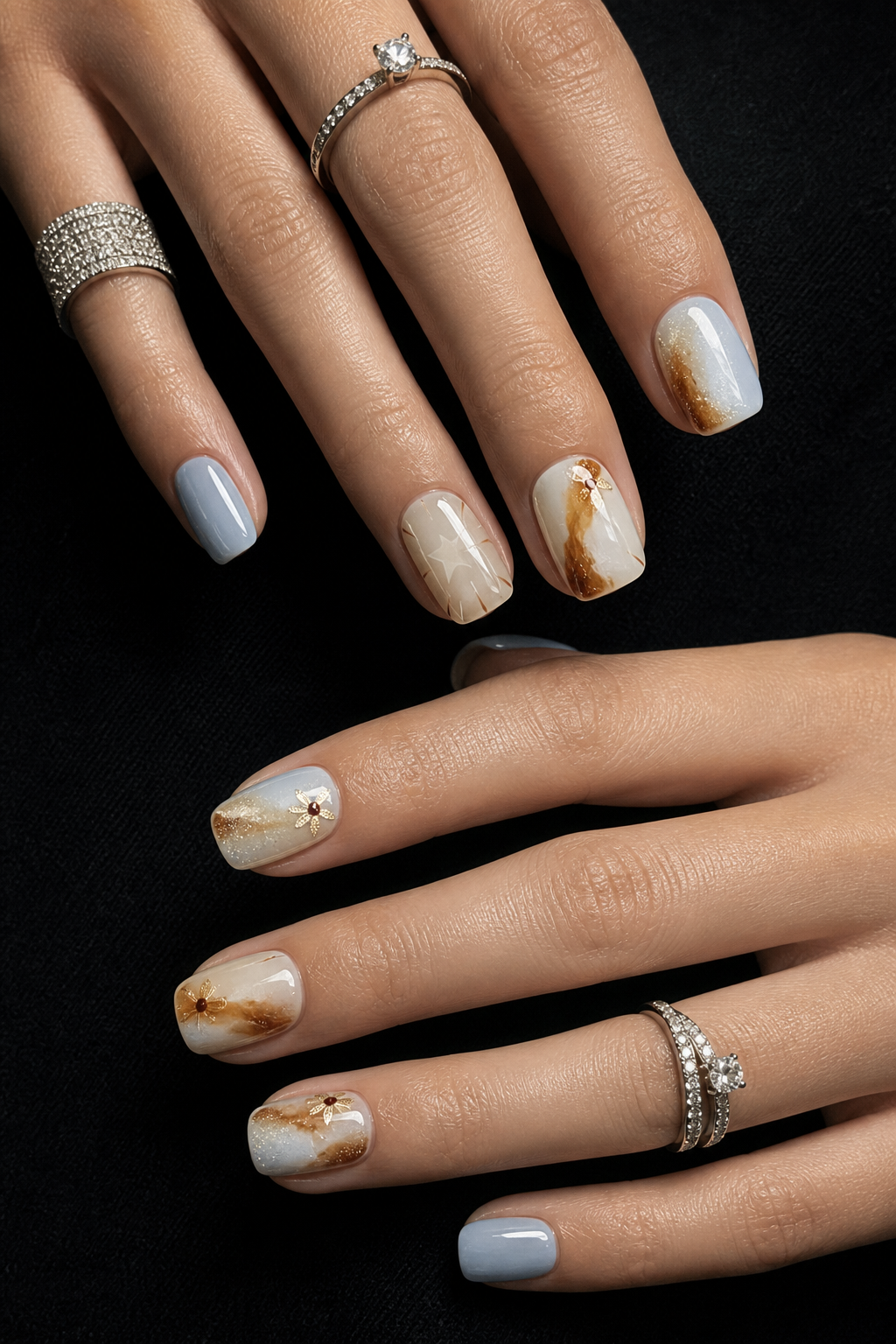 Aurora's Amber Mist | LUMlix Haute Nail