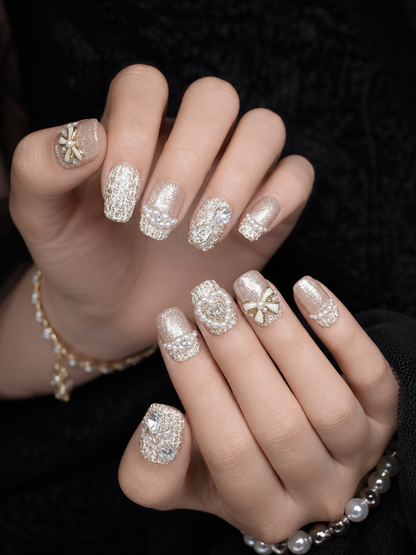 Tweed Pearl Boudoir | LUMlix Haute Nail