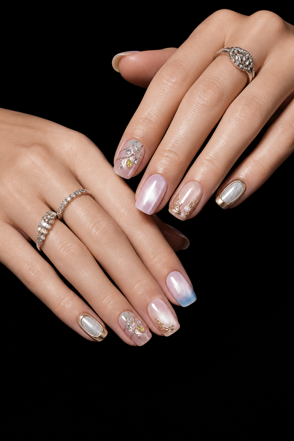Aurora's Gilded Dawn | LUMlix Haute Nail