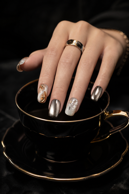 Gaia’s Molten Veins | LUMlix Haute Nail