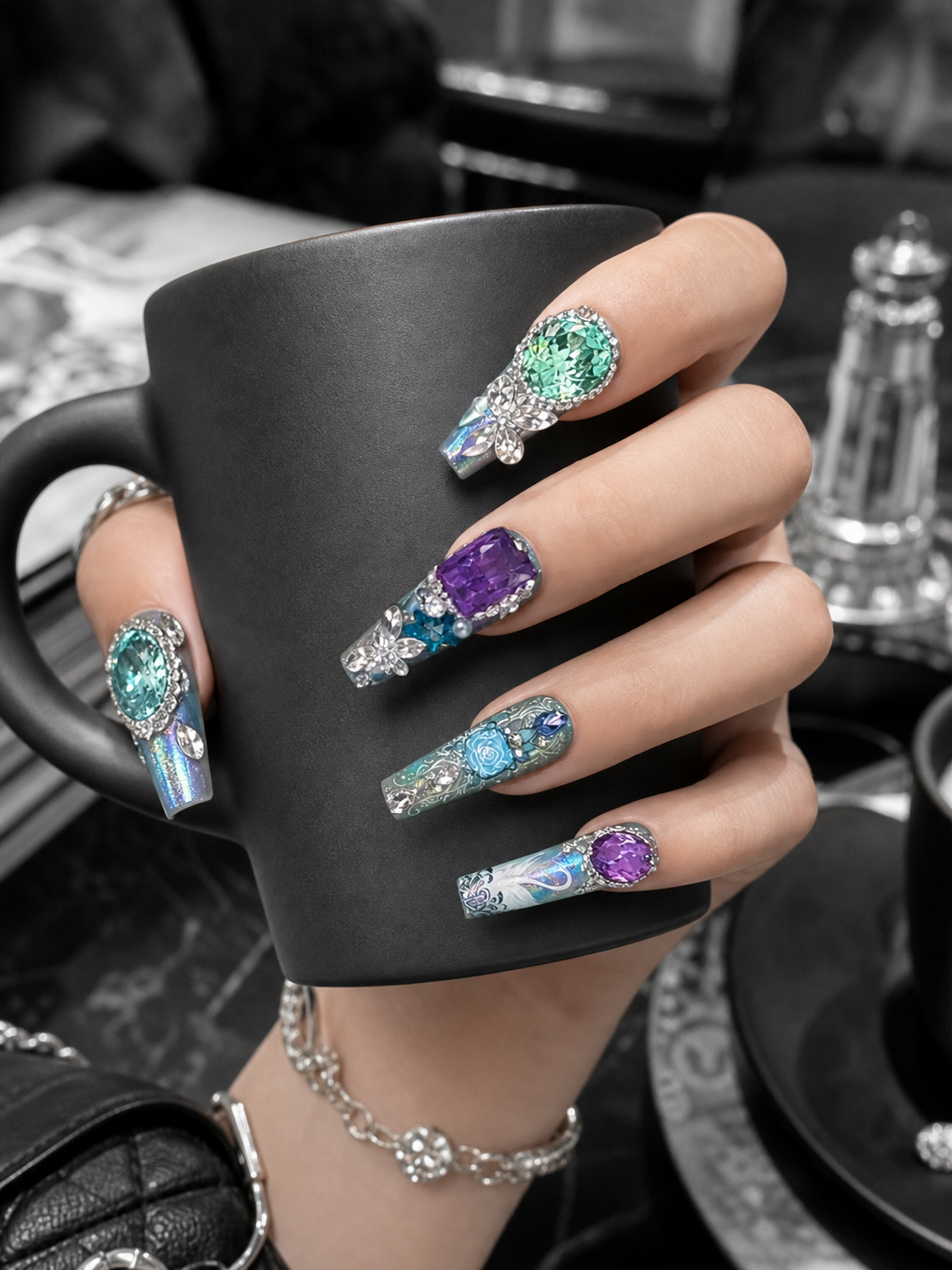 Aurora's Celestial Reverie | LUMlix Haute Nail