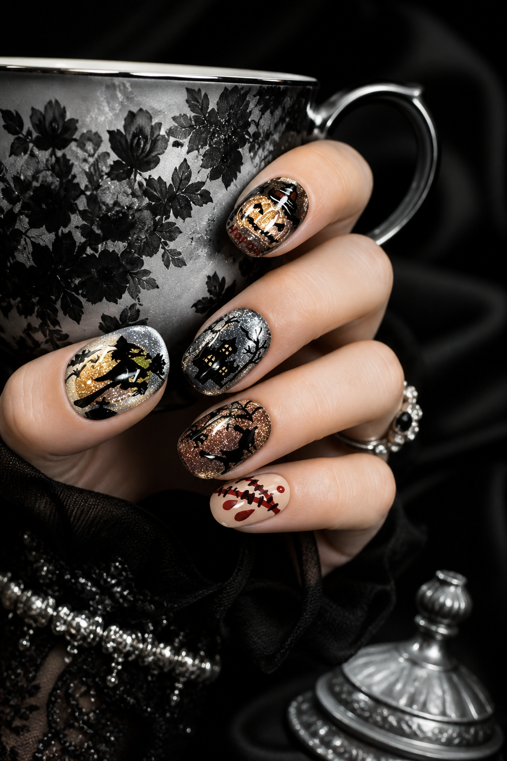 Nocturne of the Gilded Abyss | LUMlix Haute Nail