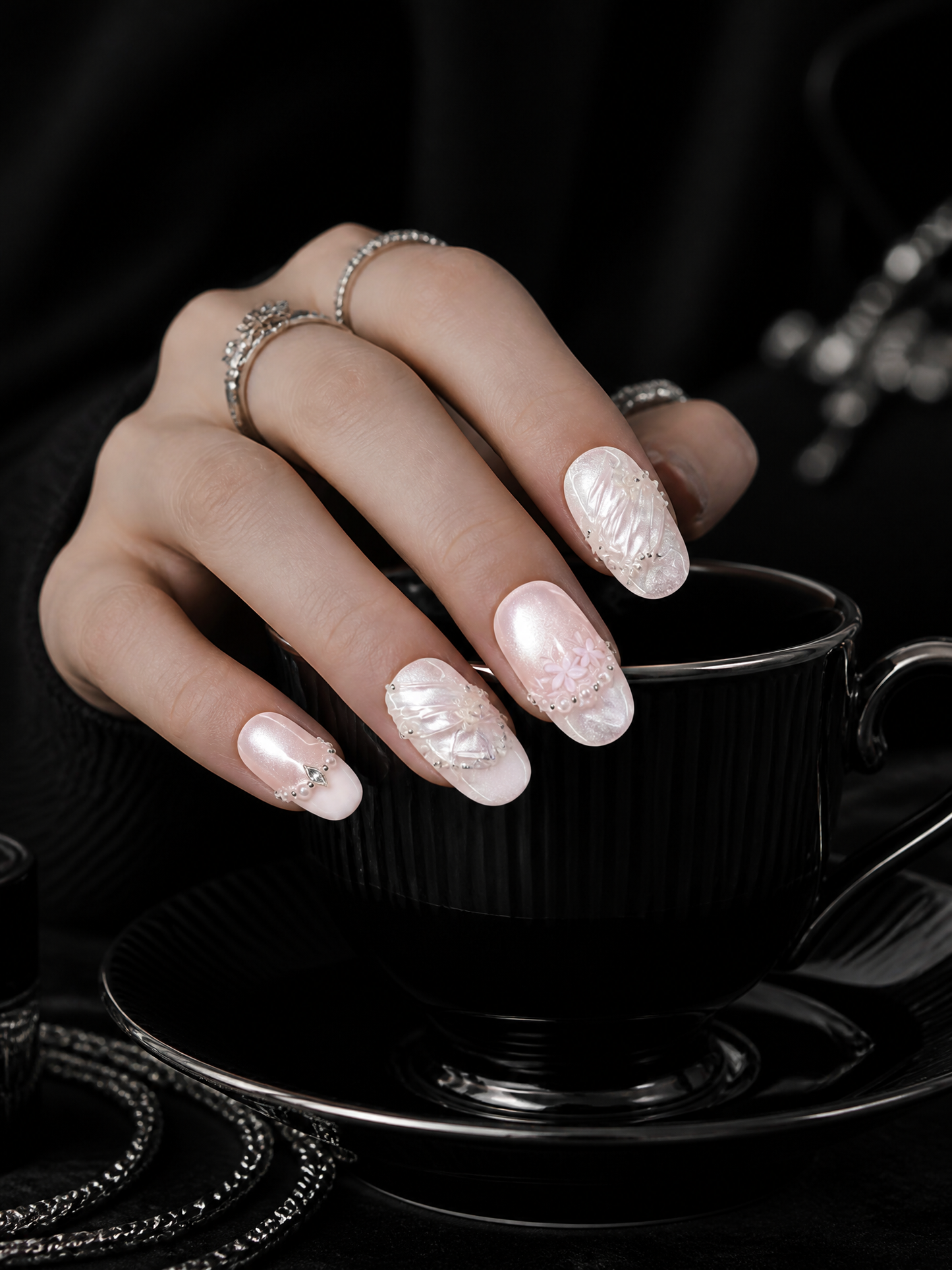 Selene's Moonlit Veil | LUMlix Haute Nail